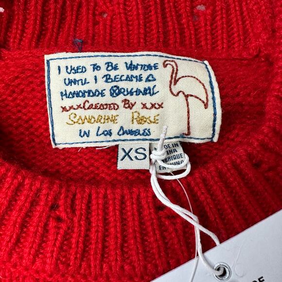 Sandrine Rose The Outsider Cashmere Blend Oversized Sweater Distressed XS NWT - Picture 2 of 10